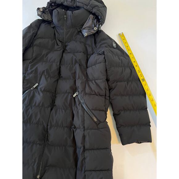 Michael Kors Black Puffer Coat Light Weight Down Fill Jacket Parka XL Women READ - Picture 15 of 16